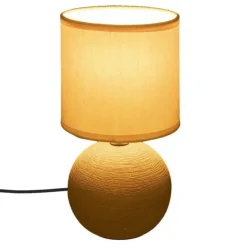 Lampe à Poser Céramique Boule 25cm Ocre