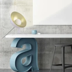 Lampe à Poser Design Cinéma 45cm Blanc