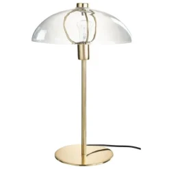 Lampe à Poser Design Jeff 48cm Transparent & Or