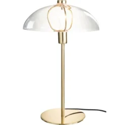 Lampe à Poser Design Jeff 48cm Transparent & Or