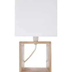Lampe à poser design Scandi - H. 32 cm - Blanc