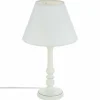 Lampe à Poser en Bois Leo 36cm Blanc