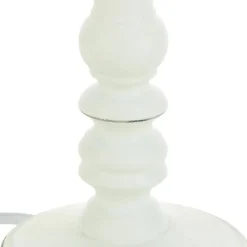 Lampe à Poser en Bois Leo 36cm Blanc