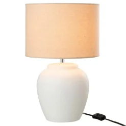Lampe à Poser en Céramique Méli 48cm Blanc