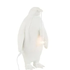 Lampe à Poser en Résine Pingouin 59cm Blanc