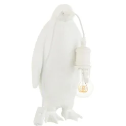 Lampe à Poser en Résine Pingouin 35cm Blanc