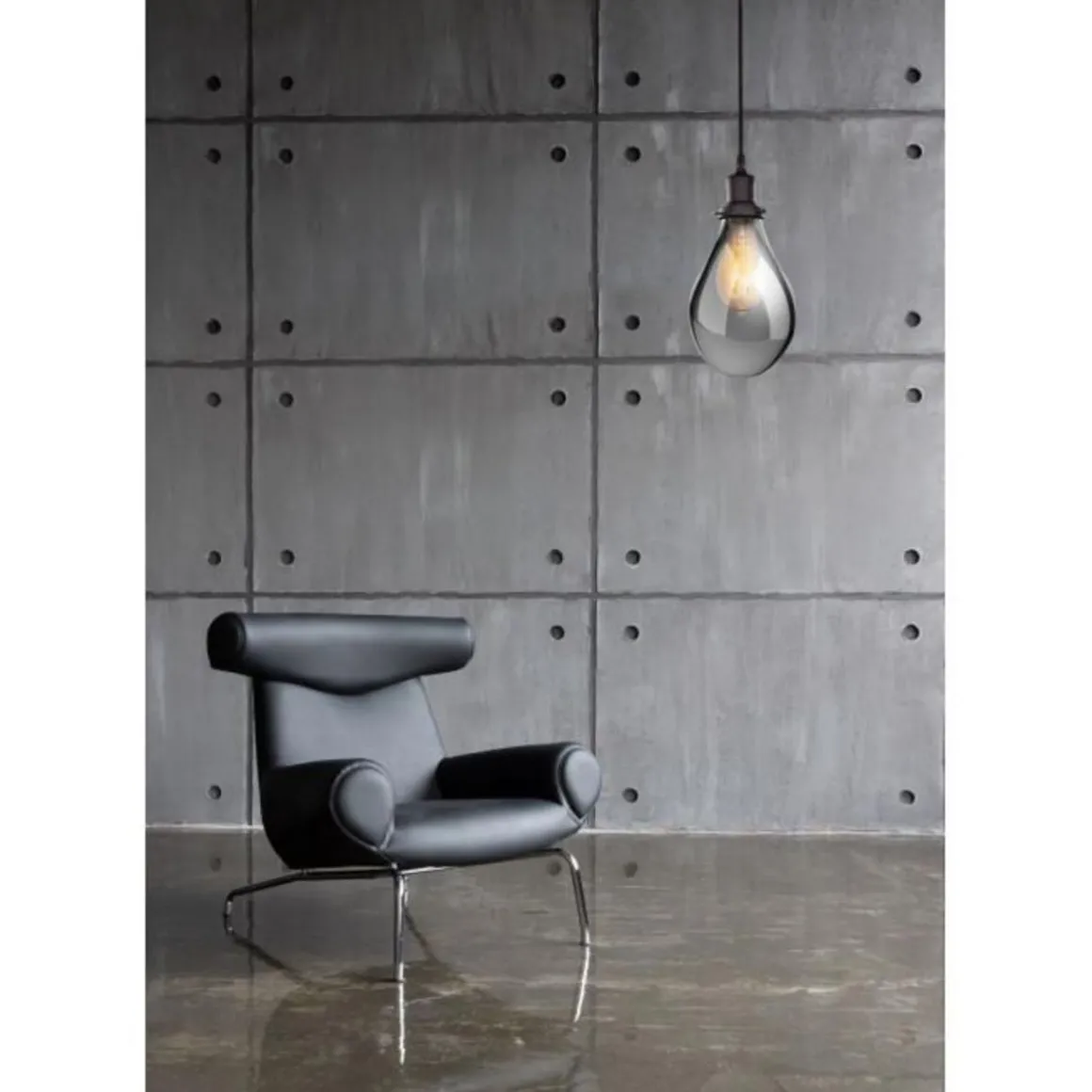 Lampe Suspension Design Sancho 25cm Gris