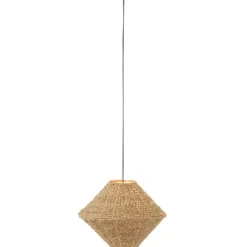Lampe Suspension en Jonc Soucoupe 35cm Naturel