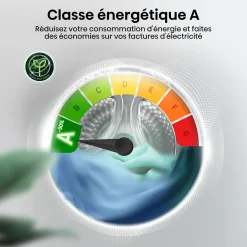 Lave linge hublot à induction WFQA9014EVJMT, 9 kg, 1400/min, A