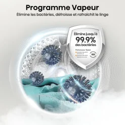 Lave linge hublot à induction WFQA9014EVJMT, 9 kg, 1400/min, A