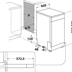 Lave vaisselle 45 cm WSFO3O34PF 6ème Sens