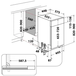 Lave vaisselle encastrable WSBO3O34PFX 6ème Sens