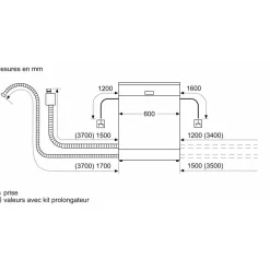 Lave vaisselle pose libre SMS2HTI79E, 12 couverts, 60 cm, 46 dB, 6 programmes