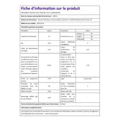 Lave-vaisselle 60cm 12 couverts 49db - ADP 1212 X