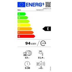 Lave-vaisselle 60cm 13 couverts 47db intégrable avec bandeau - PDSN25311X