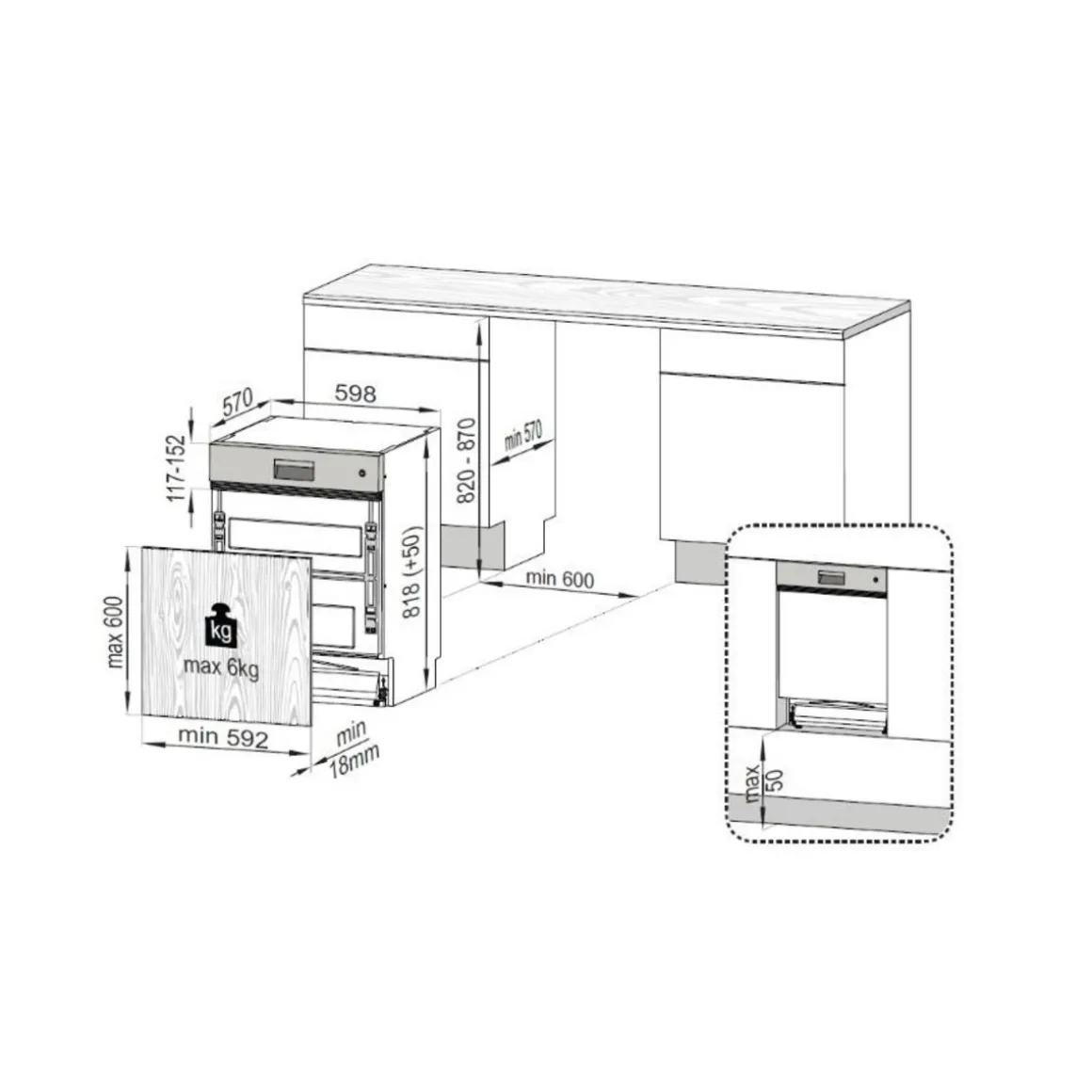 Lave-vaisselle 60cm 13 couverts 47db intégrable avec bandeau - PDSN25311X