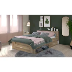 Lit adulte ILIAN, pour couchage 160x200cm