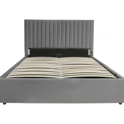 Lit avec coffre Mia - 160 x 200 cm - Gris