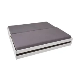 Lit banquette gigogne en pin massif 3 couchages 90x200cm BLANDINE