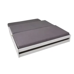 Lit banquette gigogne en pin massif 3 couchages 90x200cm BLANDINE