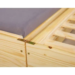 Lit banquette gigogne en pin massif 3 couchages 90x200cm BLANDINE