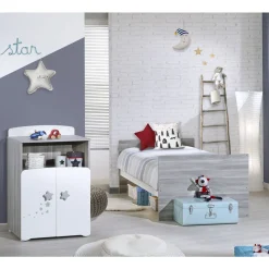 Lit bébé combiné 60 x120 cm évolutif en 90x190 cm NEW NAO