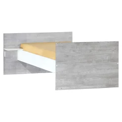 Lit bébé combiné 120x60 évolutif en 90x190cm SCANDI, coloris gris