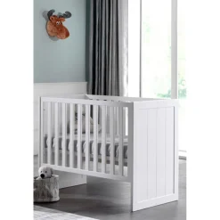 Lit bébé 60x120 Sommier inclus Erik - Blanc