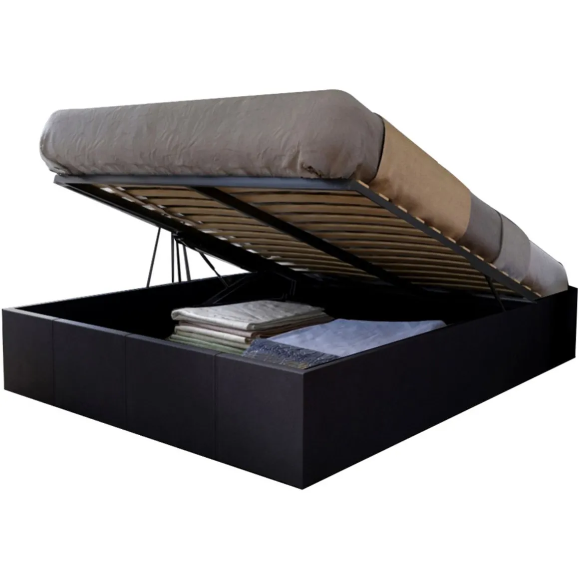 Lit coffre adulte 140 x 190 cm + sommier TIVOLI
