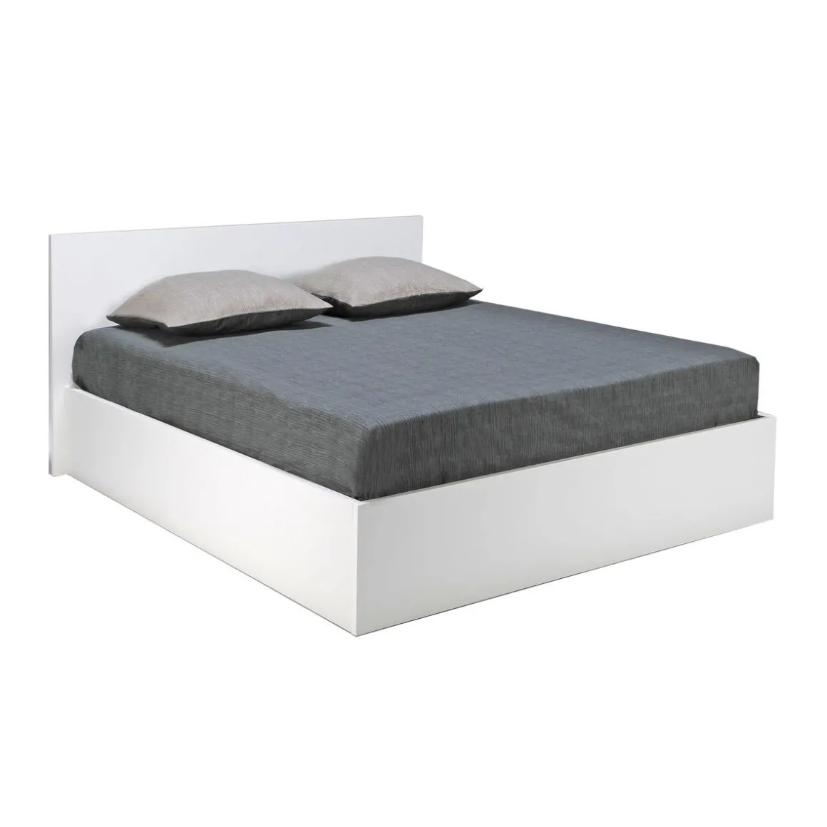 Lit coffre avec sommier relevable et tête de lit 140x190 cm MADRID