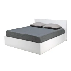 Lit coffre avec sommier relevable et tête de lit 140x190 cm MADRID