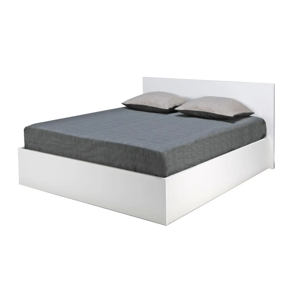 Lit coffre avec sommier relevable et tête de lit 140x190 cm MADRID