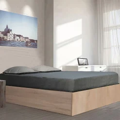 Lit coffre avec sommier relevable 140x190 cm BARCELONA