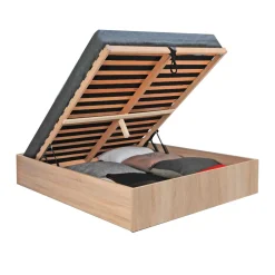 Lit coffre avec sommier relevable 140x190 cm BARCELONA