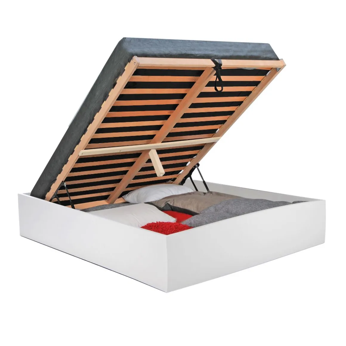 Lit coffre avec sommier relevable 140x190 cm BARCELONA