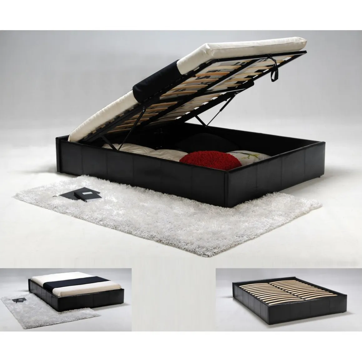 Lit coffre TORINO 160 x 200 cm + sommier TIVOLI