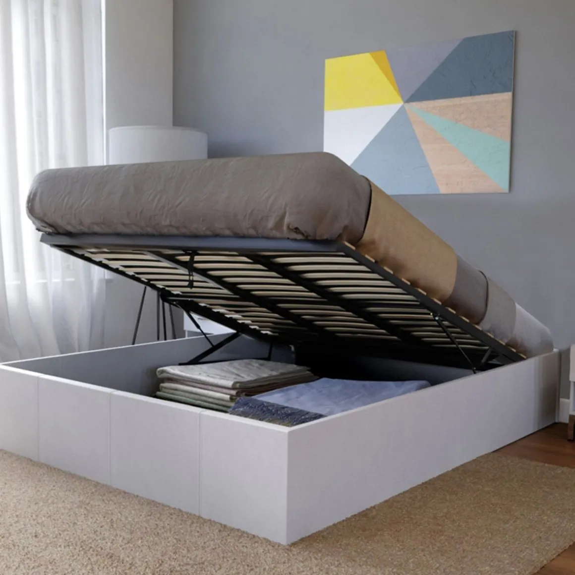 Lit coffre TORINO 160 x 200 cm + sommier TIVOLI