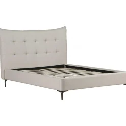 Lit double en tissu capitonné Aspen 160 x 200 cm - Beige