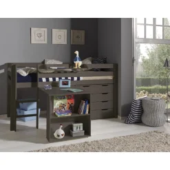 Lit en hauteur WOODY+ commode+bureau