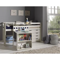 Lit en hauteur WOODY+ commode+bureau