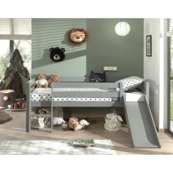 Lit enfant mi-hauteur 90 x 200 cm avec toboggan WEPPES