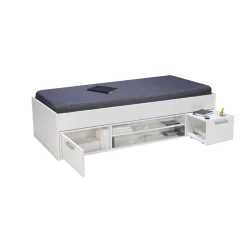 Lit enfant TEDY pour couchage 90x190cm avec chevet et rangements