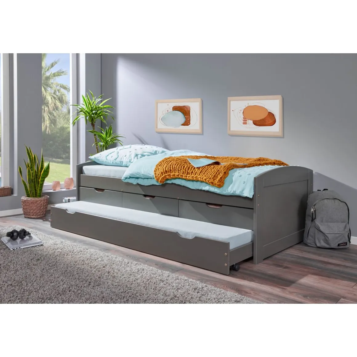 Lit gigogne 2 couchages 90x200 cm + 3 tiroirs ULLI