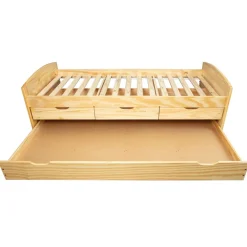 Lit gigogne 2 couchages 90x200 cm + 3 tiroirs ULLI