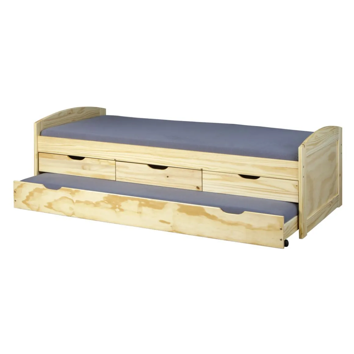 Lit gigogne 2 couchages 90x200 cm + 3 tiroirs ULLI