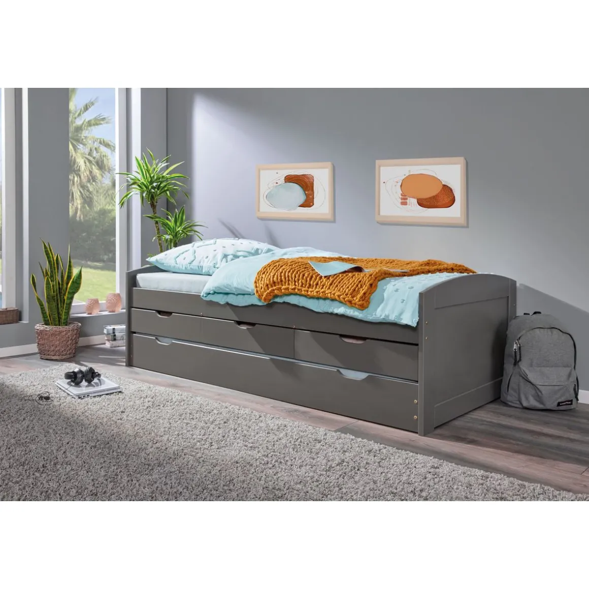 Lit gigogne 2 couchages 90x200 cm + 3 tiroirs ULLI