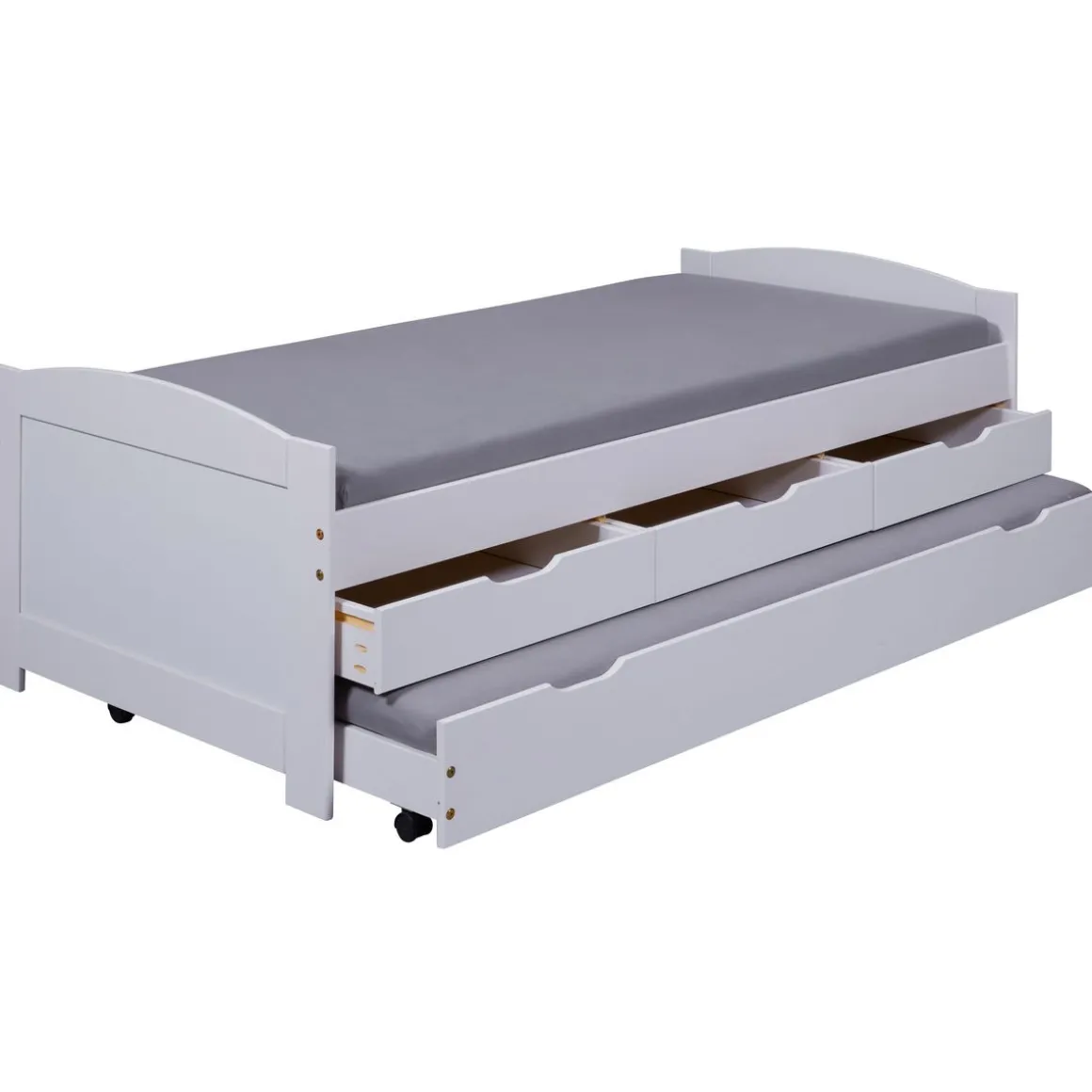 Lit gigogne 2 couchages 90x200 cm + 3 tiroirs ULLI