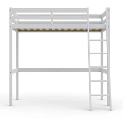 Lit Mezzanine 90 x 190 cm bois massif + sommier CITY