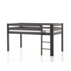 Lit mi-hauteur en pin massif WOODY, 3 finitions