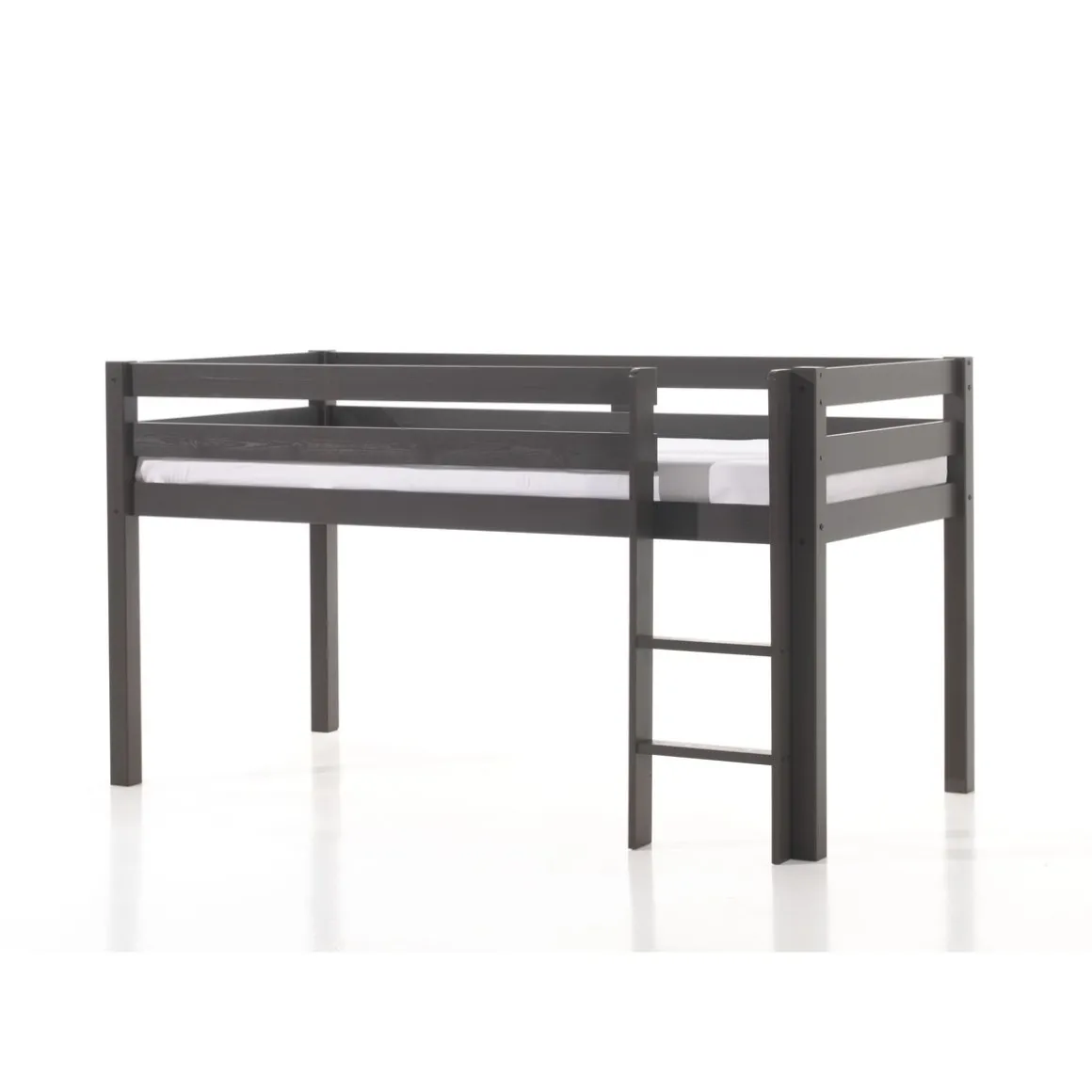 Lit mi-hauteur en pin massif WOODY, 3 finitions